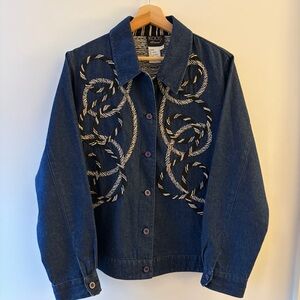 Free shipping! Vintage Denim Shirt Jacket KOOS - Medium